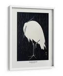Garceta en la lluvia - Ohara Koson | Cuadro decorativo de Canvas Lab