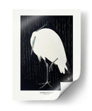 Garceta en la lluvia - Ohara Koson | Cuadro decorativo de Canvas Lab