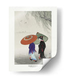 Dos Mujeres Bajo la Lluvia - Ohara Koson | Cuadro decorativo de Canvas Lab