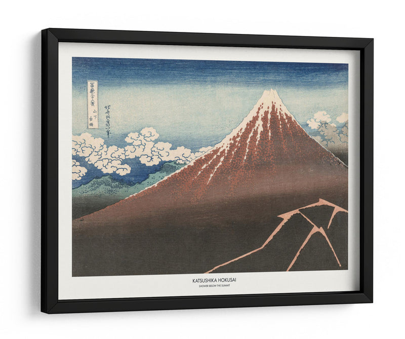 Ducha debajo de la cumbre - Katsushika Hokusai | Cuadro decorativo de Canvas Lab