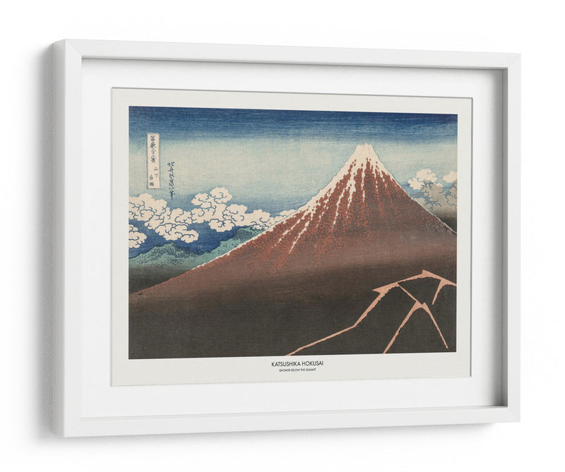 Ducha debajo de la cumbre - Katsushika Hokusai | Cuadro decorativo de Canvas Lab