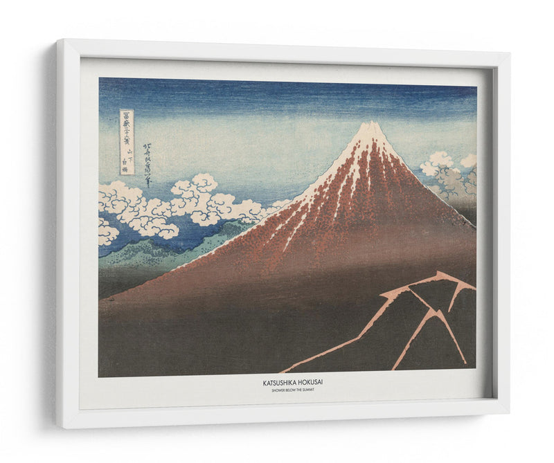 Ducha debajo de la cumbre - Katsushika Hokusai | Cuadro decorativo de Canvas Lab