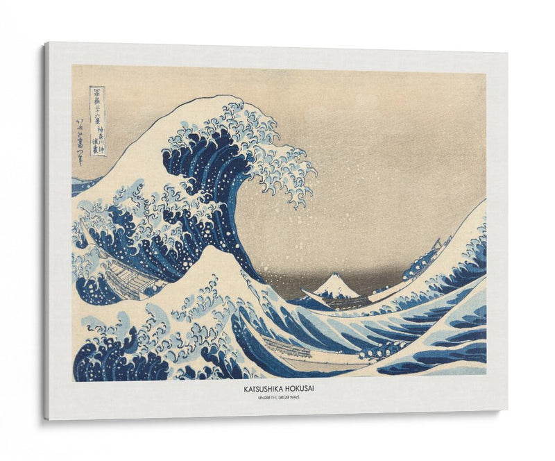 Bajo la gran ola - Katsushika Hokusai | Cuadro decorativo de Canvas Lab