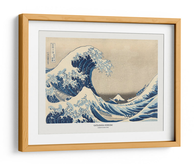 Bajo la gran ola - Katsushika Hokusai | Cuadro decorativo de Canvas Lab