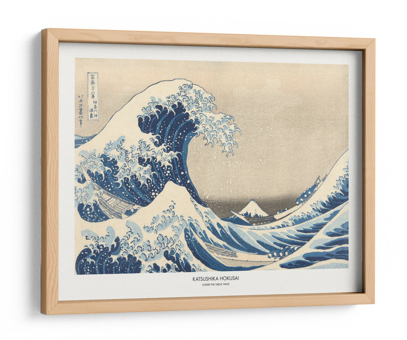 Bajo la gran ola - Katsushika Hokusai | Cuadro decorativo de Canvas Lab