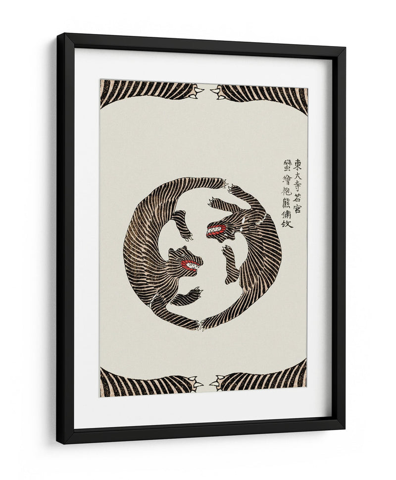 Tigres xilográficos de Yatsuo No Tsubaki (Ed. creativa)) - Taguchi Tomoki | Cuadro decorativo de Canvas Lab