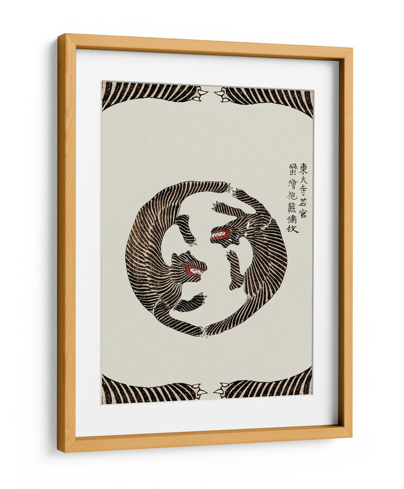 Tigres xilográficos de Yatsuo No Tsubaki (Ed. creativa)) - Taguchi Tomoki | Cuadro decorativo de Canvas Lab
