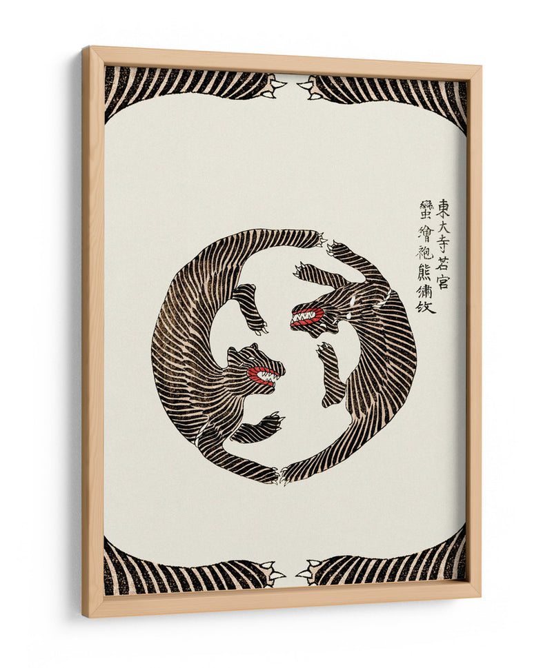 Tigres xilográficos de Yatsuo No Tsubaki (Ed. creativa)) - Taguchi Tomoki | Cuadro decorativo de Canvas Lab