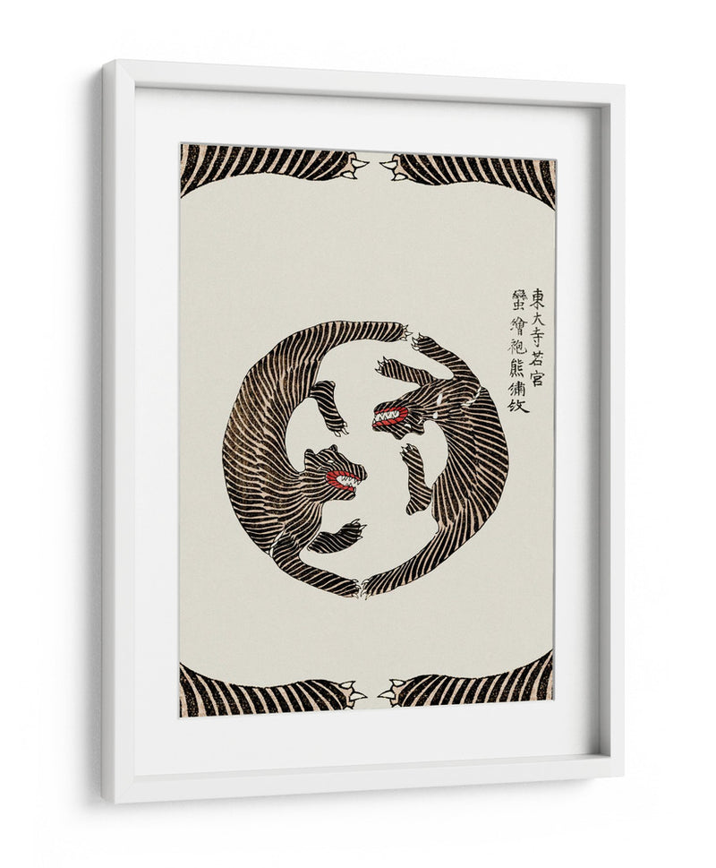Tigres xilográficos de Yatsuo No Tsubaki (Ed. creativa)) - Taguchi Tomoki | Cuadro decorativo de Canvas Lab