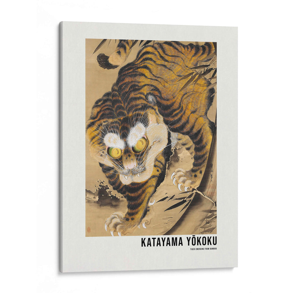 Tigre emergiendo del bambú (siglo XVIII) I -  Katayama Yokoku | Cuadro decorativo de Canvas Lab