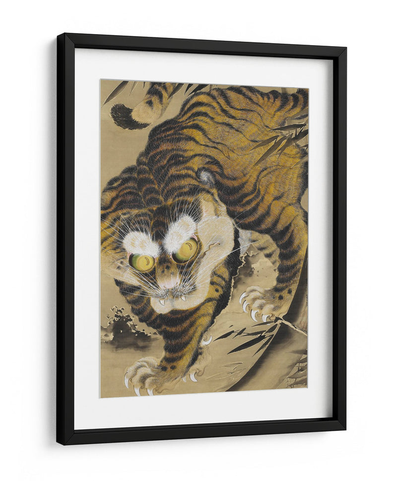 Tigre saliendo de bambú (siglo XVIII) -  Katayama Yokoku | Cuadro decorativo de Canvas Lab