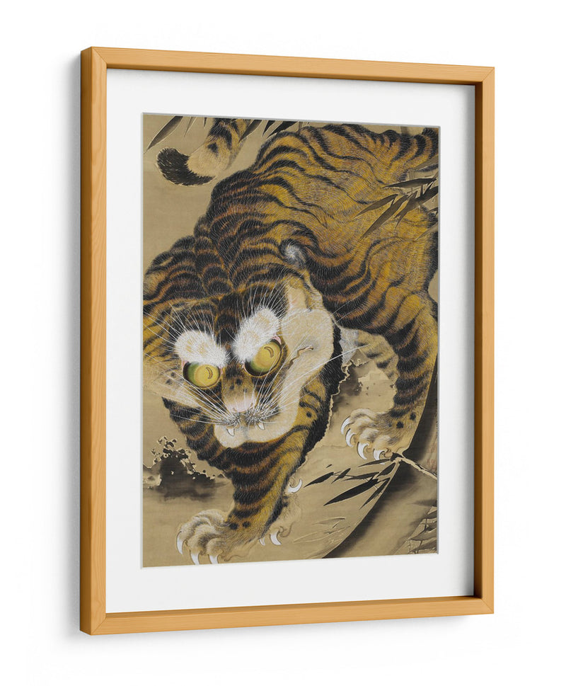 Tigre saliendo de bambú (siglo XVIII) -  Katayama Yokoku | Cuadro decorativo de Canvas Lab
