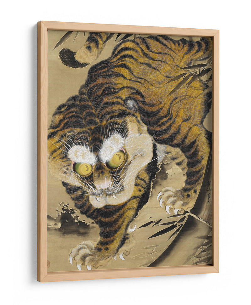 Tigre saliendo de bambú (siglo XVIII) -  Katayama Yokoku | Cuadro decorativo de Canvas Lab