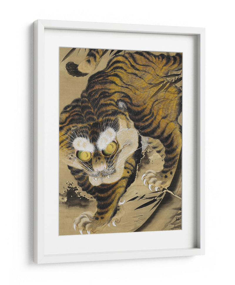 Tigre saliendo de bambú (siglo XVIII) -  Katayama Yokoku | Cuadro decorativo de Canvas Lab