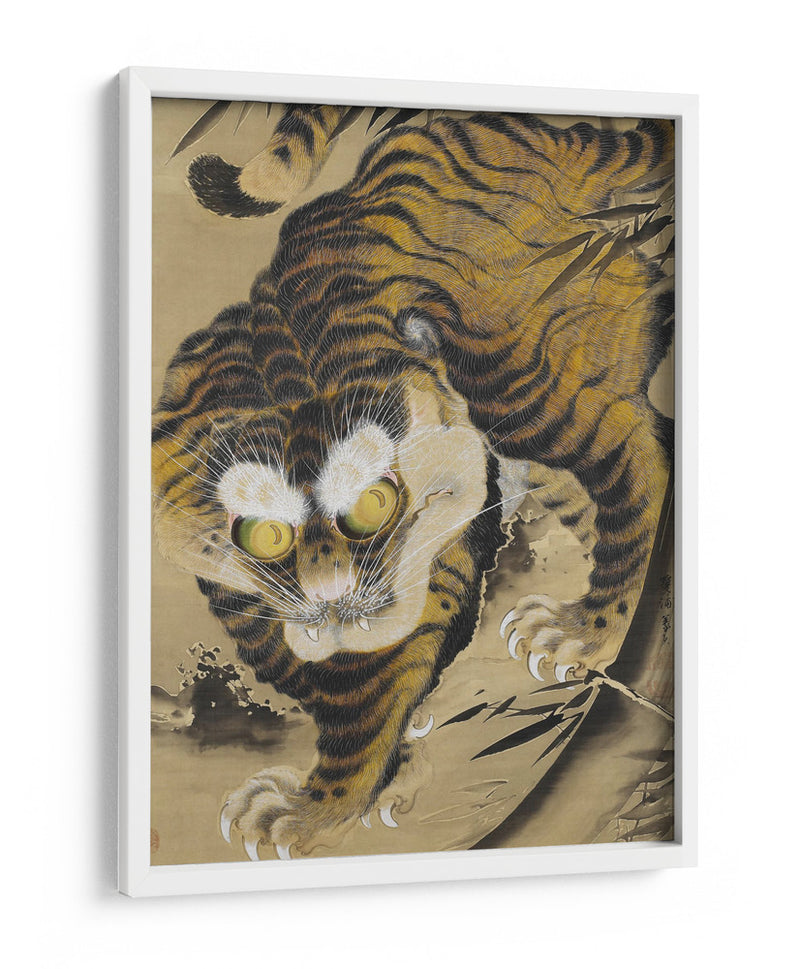 Tigre saliendo de bambú (siglo XVIII) -  Katayama Yokoku | Cuadro decorativo de Canvas Lab