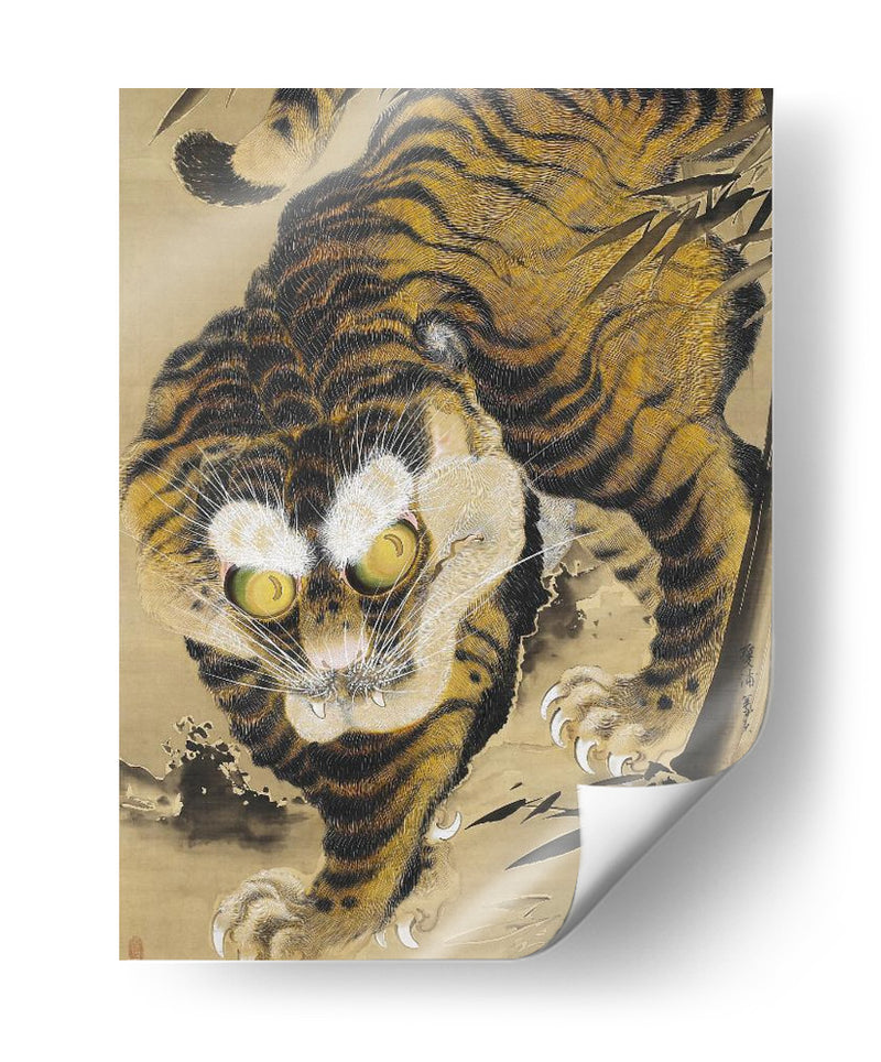 Tigre saliendo de bambú (siglo XVIII) -  Katayama Yokoku | Cuadro decorativo de Canvas Lab