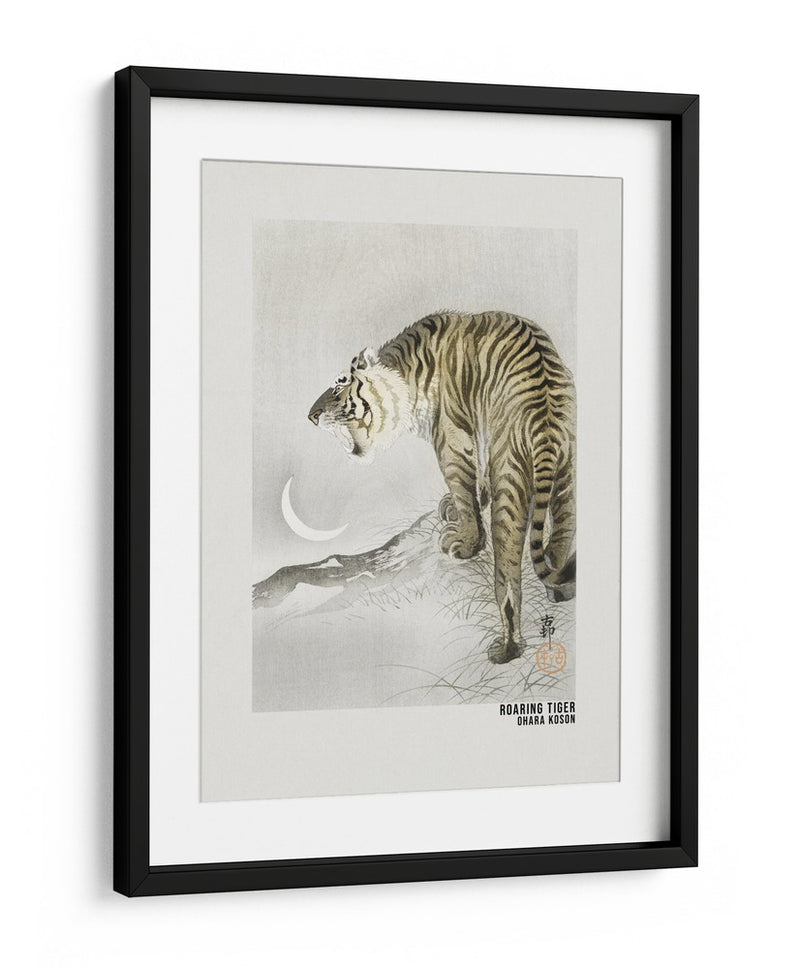 Póster de Arte Tigre Rugiente - Ohara Koson | Cuadro decorativo de Canvas Lab