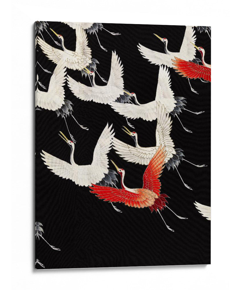Furisode con una miríada de grullas voladoras (1910a1920) Full - Vintage Japanese | Cuadro decorativo de Canvas Lab