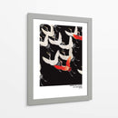 Furisode con una miríada de grullas voladoras - Vintage Japanese | Cuadro decorativo de Canvas Lab