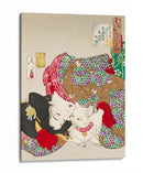 Mujer con mascota Era Kansei (1888) Por Tsukioka Yoshitoshi - Tsukioka Yoshitoshi | Cuadro decorativo de Canvas Lab