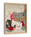 Mujer con mascota Era Kansei (1888) Por Tsukioka Yoshitoshi - Tsukioka Yoshitoshi | Cuadro decorativo de Canvas Lab