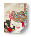 Mujer con mascota Era Kansei (1888) Por Tsukioka Yoshitoshi - Tsukioka Yoshitoshi | Cuadro decorativo de Canvas Lab