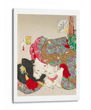 Mujer con mascota Era Kansei (1888) Boarder Por Tsukioka Yoshitoshi - Tsukioka Yoshitoshi | Cuadro decorativo de Canvas Lab