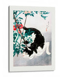 Gato con planta de tomate (1931) - Hiroaki Takahashi | Cuadro decorativo de Canvas Lab