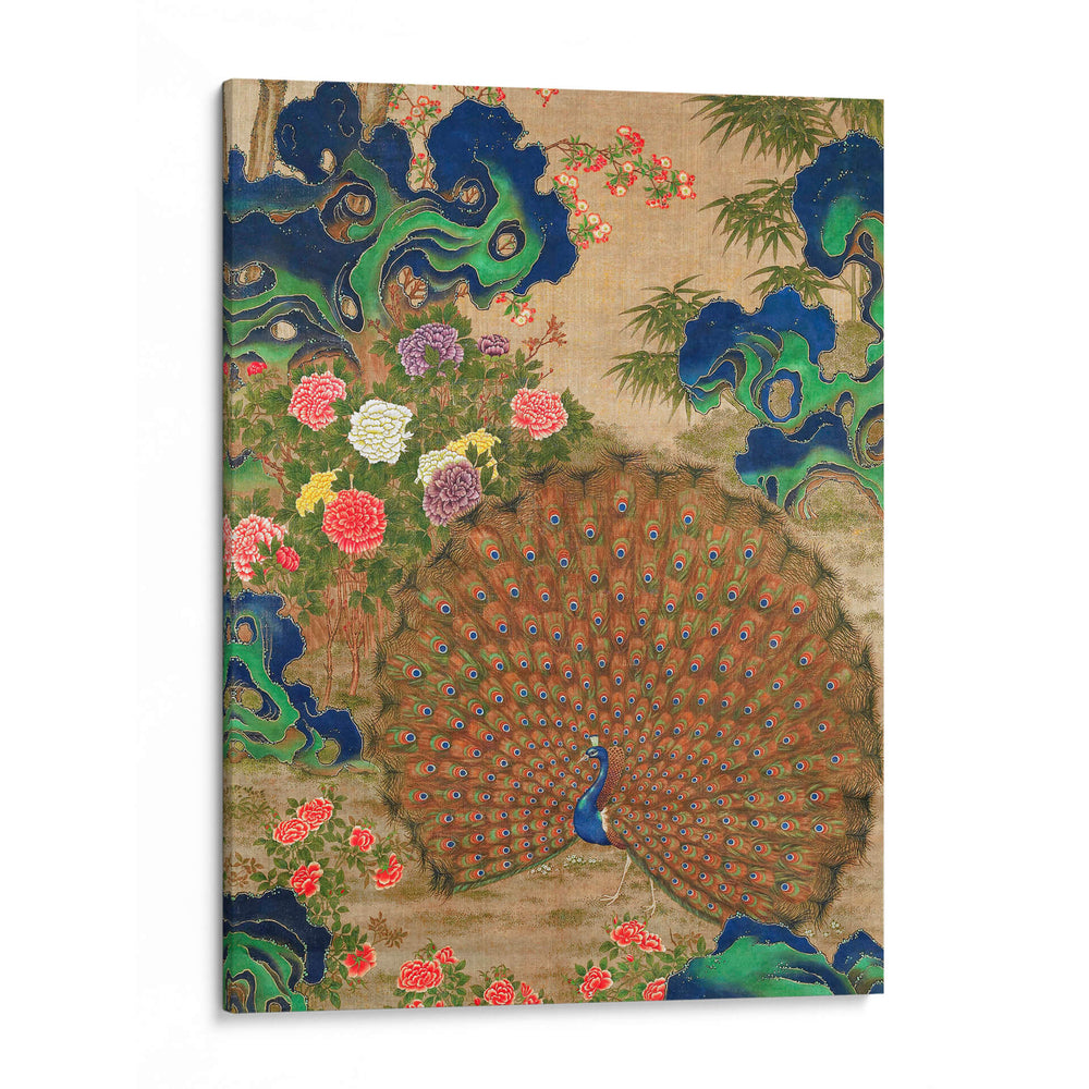 Pavo real y flores chinos (siglo XVII) I - Vintage Japanese | Cuadro decorativo de Canvas Lab