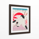 Grulla japonesa volando (1900) - Yashima Gakutei | Cuadro decorativo de Canvas Lab