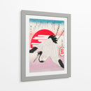 Grulla japonesa volando (1900) - Yashima Gakutei | Cuadro decorativo de Canvas Lab