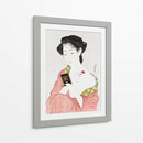 Mujer japonesa aplicándose polvos (1918) I - Hashiguchi Goyo | Cuadro decorativo de Canvas Lab