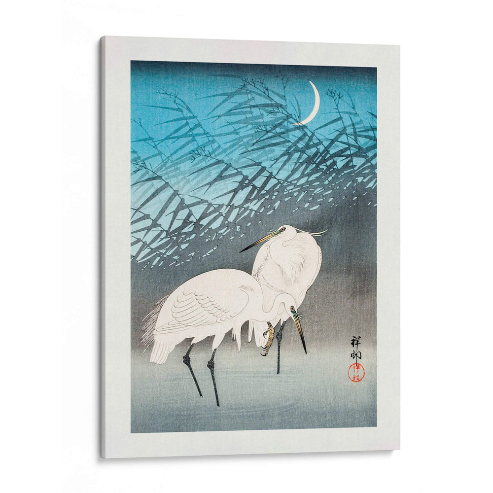 Garcetas y Juncos a la Luz de la Luna (1926) II - Ohara Koson | Cuadro decorativo de Canvas Lab