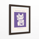 Gato Maneki-neko Morado - KsanaKalpa | Cuadro decorativo de Canvas Lab