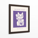 Gato Maneki-neko Morado - KsanaKalpa | Cuadro decorativo de Canvas Lab