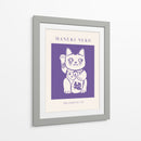 Gato Maneki-neko Morado - KsanaKalpa | Cuadro decorativo de Canvas Lab