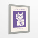 Gato Maneki-neko Morado - KsanaKalpa | Cuadro decorativo de Canvas Lab