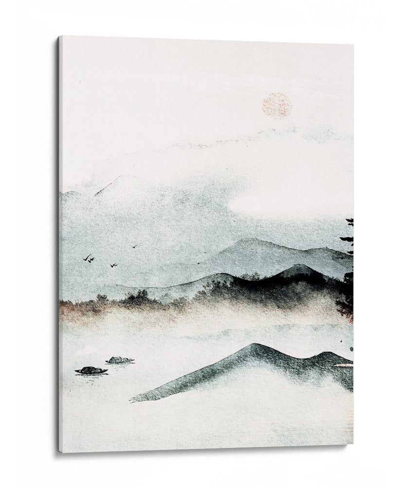 Sereno Amanecer en la Montaña - Treechild | Cuadro decorativo de Canvas Lab