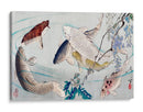 Seis carpas nadando bajo la glicina (1889) II - Tsukioka Yoshitoshi | Cuadro decorativo de Canvas Lab