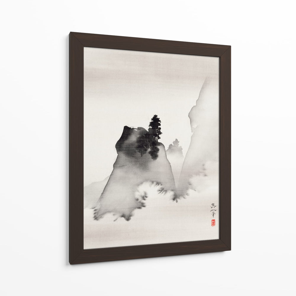 Montañas (derecha del tríptico Tres escenas nocturnas) (siglo XIX) - Suzuki Kiitsu | Cuadro decorativo de Canvas Lab