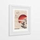 Aves y atardecer, del álbum de bocetos (1814) I - Katsushika Hokusai | Cuadro decorativo de Canvas Lab