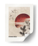 Aves y atardecer, del álbum de bocetos (1814) - Katsushika Hokusai | Cuadro decorativo de Canvas Lab