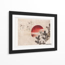 Pájaros y atardecer, del álbum de bocetos (1814) II - Katsushika Hokusai | Cuadro decorativo de Canvas Lab
