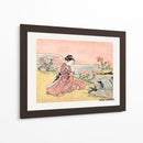 Mujer japonesa recogiendo crisantemos (1725 1770) grabado en madera vintage - Suzuki Harunobu | Cuadro decorativo de Canvas Lab
