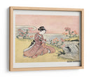 Mujer japonesa recogiendo crisantemos (1725 1770) grabado en madera vintage - Suzuki Harunobu | Cuadro decorativo de Canvas Lab