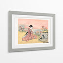 Mujer japonesa recogiendo crisantemos (1725 1770) grabado en madera vintage - Suzuki Harunobu | Cuadro decorativo de Canvas Lab