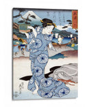Mujer Japonesa (1830) Grabado en Madera Clásico - Keisai Eisen | Cuadro decorativo de Canvas Lab