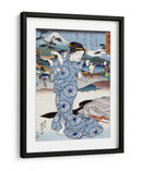 Mujer Japonesa (1830) Grabado en Madera Clásico - Keisai Eisen | Cuadro decorativo de Canvas Lab