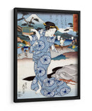 Mujer Japonesa (1830) Grabado en Madera Clásico - Keisai Eisen | Cuadro decorativo de Canvas Lab