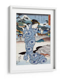 Mujer Japonesa (1830) Grabado en Madera Clásico - Keisai Eisen | Cuadro decorativo de Canvas Lab